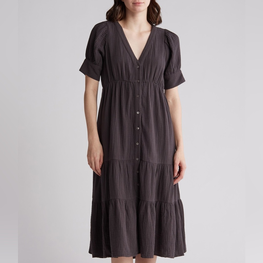 Madewell Charcoal Midi Dress